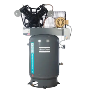 Atlas Copco CR 10 Horsepower Reciprocating Piston Air Compressor Vertical Tank-Mounted 120 Gallon Tank