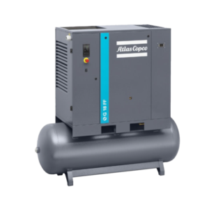 Atlas Copco G4 5 Horsepower Rotary Screw Air Compressor 145psi With Dryer 230 Volts 1-Phase 53 Gallon Tank