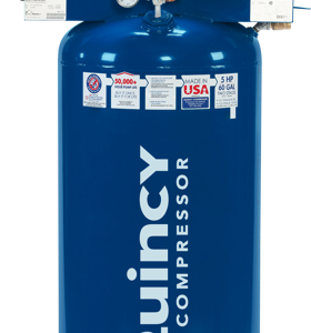 Quincy QT-54 5 Horsepower 60-Gallon Vertical Receiver Two-Stage Air Compressor 230 Volt 1 Phase