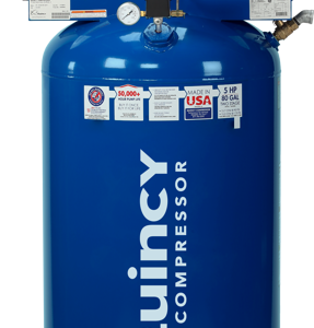 Quincy QT-54 5 Horsepower 80-Gallon Vertical Receiver Two-Stage Air Compressor 230 Volt 1 Phase