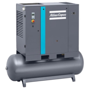 Atlas Copco G11 15 Horsepower Rotary Screw Air Compressor 125psi With Dryer Tri-Voltage 208/230/460 Volt 120 Gallon Tank Mounted